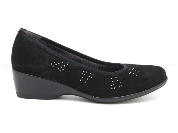 Melluso lady decoltè con zeppa donna nero